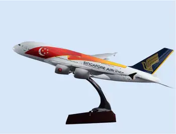 45cm Reçine Singapur Airbus Modeli A380 Uçak Uçak Hava Fransa Fransız Havayolları Uçak Modeli Hediye Oyuncaklar Hatıra