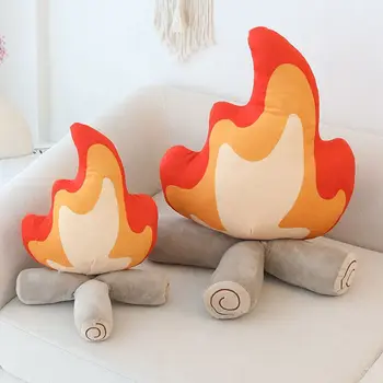 Simülasyon Kamp Ateşi peluş oyuncak Yumuşak Dolması Şenlik Ateşi çizgi film bebeği Odası Süsleme Yatak Yastık Arkadaşlar İçin Hediyeler