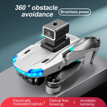 S138 Mini Drone 4K 8K Çift HD Kamera Engellerden Kaçınma Optik Akış Konumlandırma Fırçasız RC Drone Katlanabilir Quadcopter Oyuncaklar