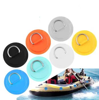 6 adet/takım şişme bot Kayık D-Ring Pad Yama PVC Deniz D-Ring Pad Paslanmaz Çelik Sabit Toka
