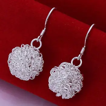 charm kanca kadınlar kız için güzel güzel moda gümüş renk düğün Dangle Küpe Takı fabrika fiyat ücretsiz kargo E076