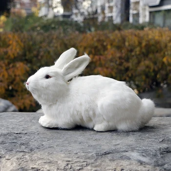 Yumuşak Oyuncak Tavşan Paskalya Noel doğum günü hediyesi Dekorasyon Tavşan Hayvan Figürleri Pet Arkadaşı Sevimli Tavşan Bebek