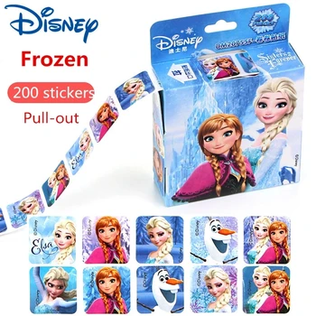 Disney Mickey Dondurulmuş Elsa Anna Çıkarılabilir Etiket Prenses Scrapbooking Dekor İçin Bilgisayar Dizüstü Karikatür Oyuncak Çıkartmalar 200 adet