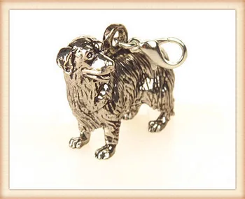 Sevimli hayvan Golden Retriever Köpek anahtarlık küçük Güzel Pet anahtarlık Anti-Gümüş Kaplama