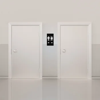Tuvalet İşareti Akrilik Tuvalet Banyo Dekor Kimlik Lavabo Plakaları Tuvalet Süslemeleri