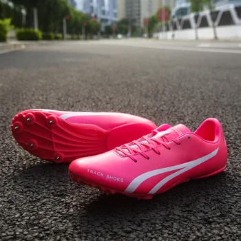 Ultralight Erkekler Kadınlar Profesyonel Atletizm Yarış Eğitimi spor ayakkabılar Uzun Atlama Sprint Sivri Koşu Tırnak Sneakers 36-45