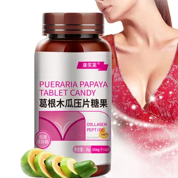 Büyütülmüş Kadın Meme Boyutu Kapsül Doğal Organik Bitkiler Pueraria Mirifica Papaya Özü Geliştirme Kadın Hormonu Östrojen
