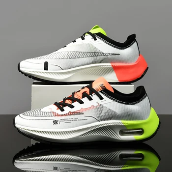 Unisex Moda Erkekler Sneakers Lace Up Yuvarlak Ayak Yastıklama koşu ayakkabıları Kadınlar için Eğitmen Yarış Nefes Çift Tenis Ayakkabı