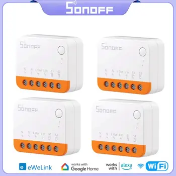 SONOFF MINIR4 Akıllı WiFi Anahtarı 2 Yollu Kontrol Mini Aşırı Akıllı Ev Röle Desteği R5 S-MATE Üzerinden Ses Alexa eWeLink App