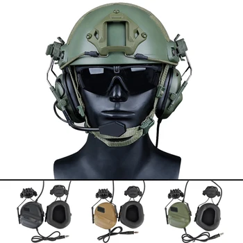 Taktik Kulaklık Hızlı Kask Ray Adaptörü Askeri Avcılık İletişim Kulaklık CS Çekim İşitme Koruyucu Ekipman