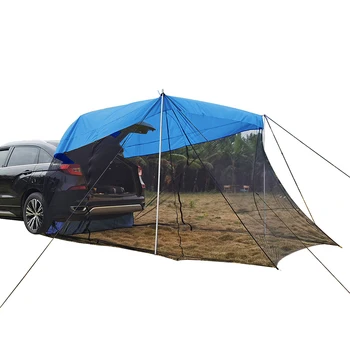 Açık kamp araba çadırı Gövde Çadır Güneşlik Yağmur Geçirmez Arka Çadır Basit Karavan Kendi Kendine sürüş Turu Barbekü Kamp yürüyüş çadırı