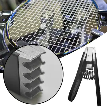 Taşınabilir Badminton Uçan Kelepçe Tutucu Sabit Klip Kelepçe Dayanıklı Alaşım Bahar 5 Çatal Aracı Tenis Raketi Aksesuarı