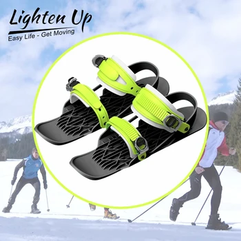 Hafifletmek 1 Çift Unisex Kış Kayak Paten Ayakkabı Kayak Tahtası Snowboard Mini Snowblades Paten Açık Spor Kayak