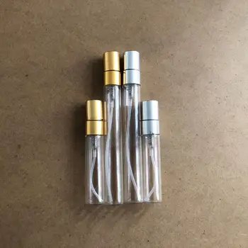 Toptan 5 ml 10 ml Mini Cam Parfüm Püskürtücü Şişe Atomizer Boş Uçucu Yağ Örnek Şişeler LX3819