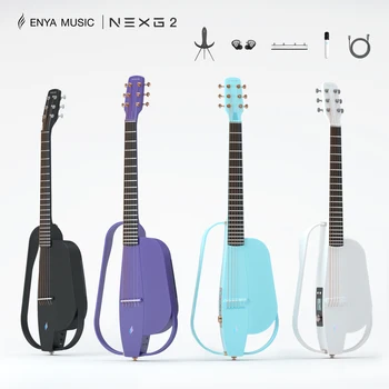 Enya NEXG 2 All-in-One Akıllı Ses Gitar Akustik Elektrikli Karbon Fiber Gitar 50W kablosuz hoparlör ve Döngü Pedalı