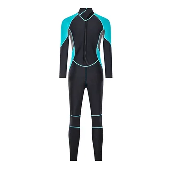 Tek Parça Tüplü Dalış Yüzme Kadınlar için 3MM Neopren dalgıç kıyafeti Tam Vücut Kadın Wetsuit Güneş Koruyucu Uzun Kollu Tulum