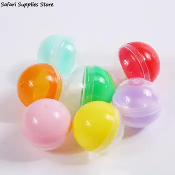 100 Adet PP Şeffaf Plastik Sürpriz Topu Yarım Şeffaf Yarım Renk Yuvarlak Top Boş oyuncak otomatı Çocuklar Hediye 32mm