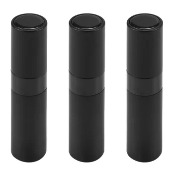 3X8 ml Mini Şişe Doldurulabilir Boş Parfüm Atomizer-Siyah