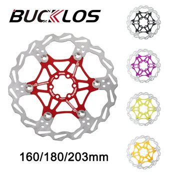 BUCKLOS Bisiklet disk fren Yüzen Rotor 160/180 / 203mm Hidrolik Fren Rotorları 6 Cıvata Dağ Bisikleti Rotor Bisiklet Aksesuarları