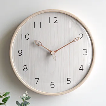 Katı ahşap duvar saati modern minimalist oturma odası ev sessiz saat kişilik moda yaratıcı İskandinav saat
