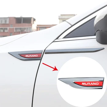 Araba metal logo çamurluk çıkartmalar kişiselleştirilmiş dekoratif yan işaretleyiciler Nissan Murano için logo ile Araba Aksesuarları