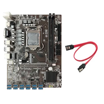 BAAY B250C BTC Madencilik Anakart + SATA Kablosu 12XPCIE To USB3.0 GPU Yuvası LGA1151 DDR4 BTC Madenci