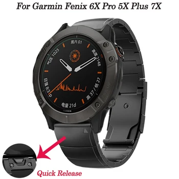 26MM saat kayışı Garmin Fenix 6X Pro 5X 5X Artı 7X 3HR Kayışı Hızlı Bırakma Titanyum Alaşımlı Smartwatch İniş Mk1 Mk2i Bilezik