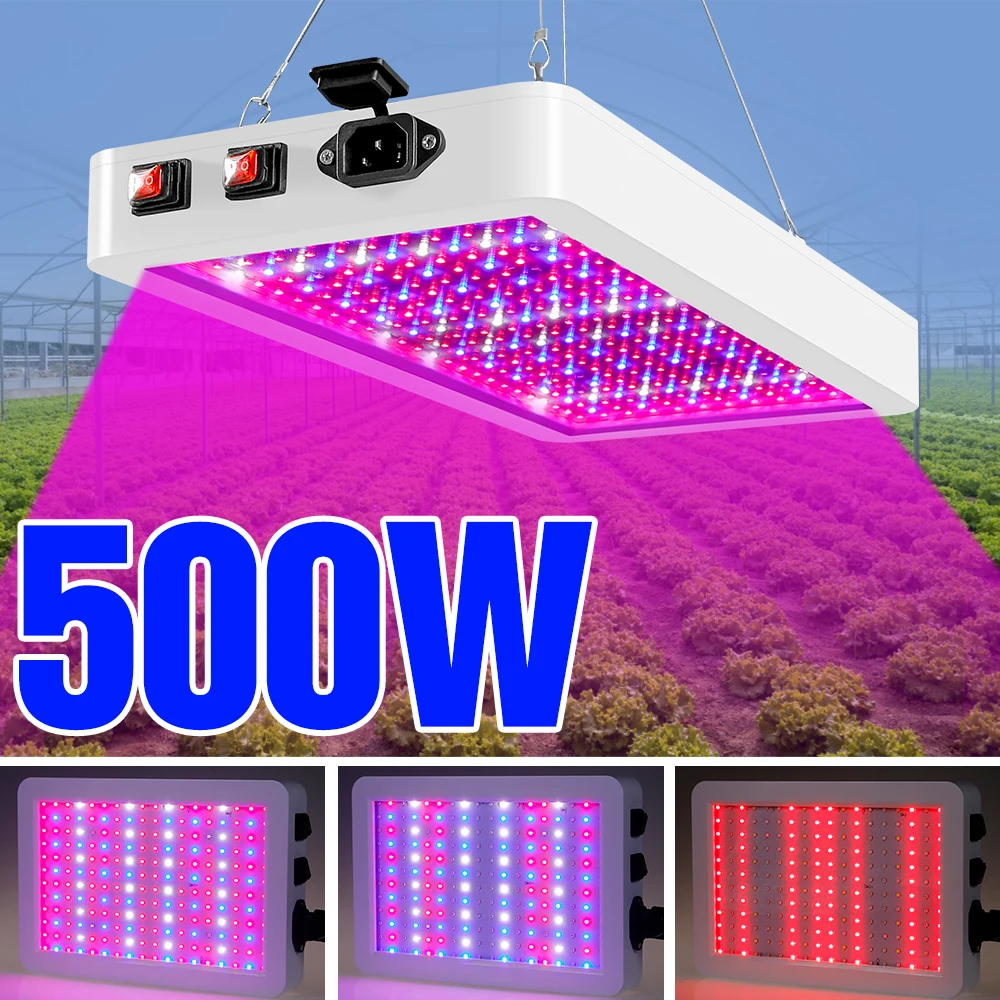 BiaRiTi bitki ışık LED tam spektrum Phyto büyümek lamba 300W 500W kapalı çiçek büyüyen çadır LED hidroponik fide Fito ışıkları - 0