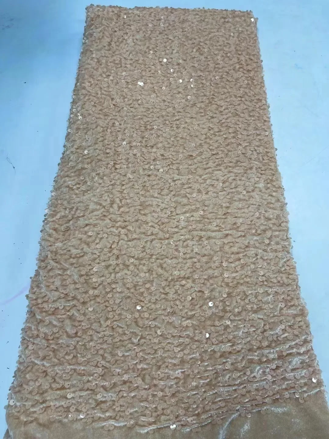 Afrika Dantel Kumaş Yüksek Kalite Nijeryalı Kadife Pazen Dantel payetli kumaşlar Fransız Tül Dantel Kumaş Düğün Parti İçin - 5
