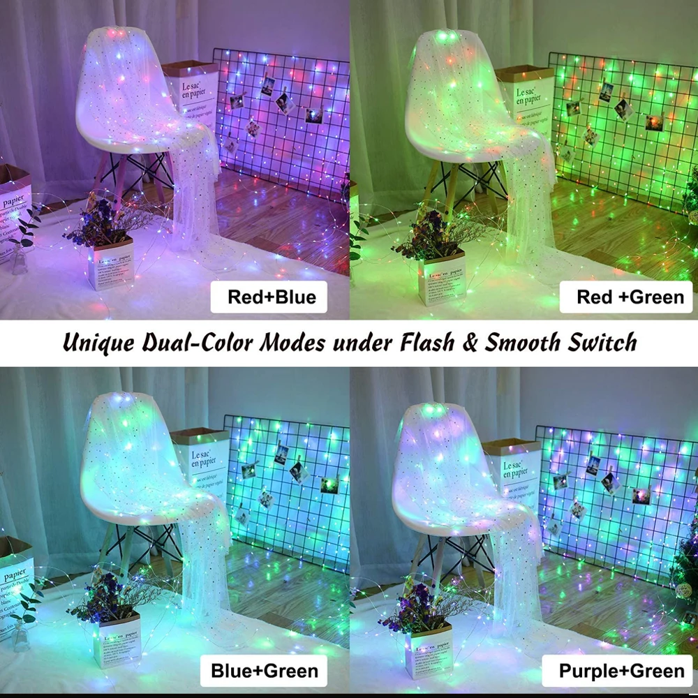 Yeni LED uzaktan kumanda noel peri masalı ışık dize 200 + modu açık su geçirmez noel ağacı dekorasyon tatil aydınlatma - 4
