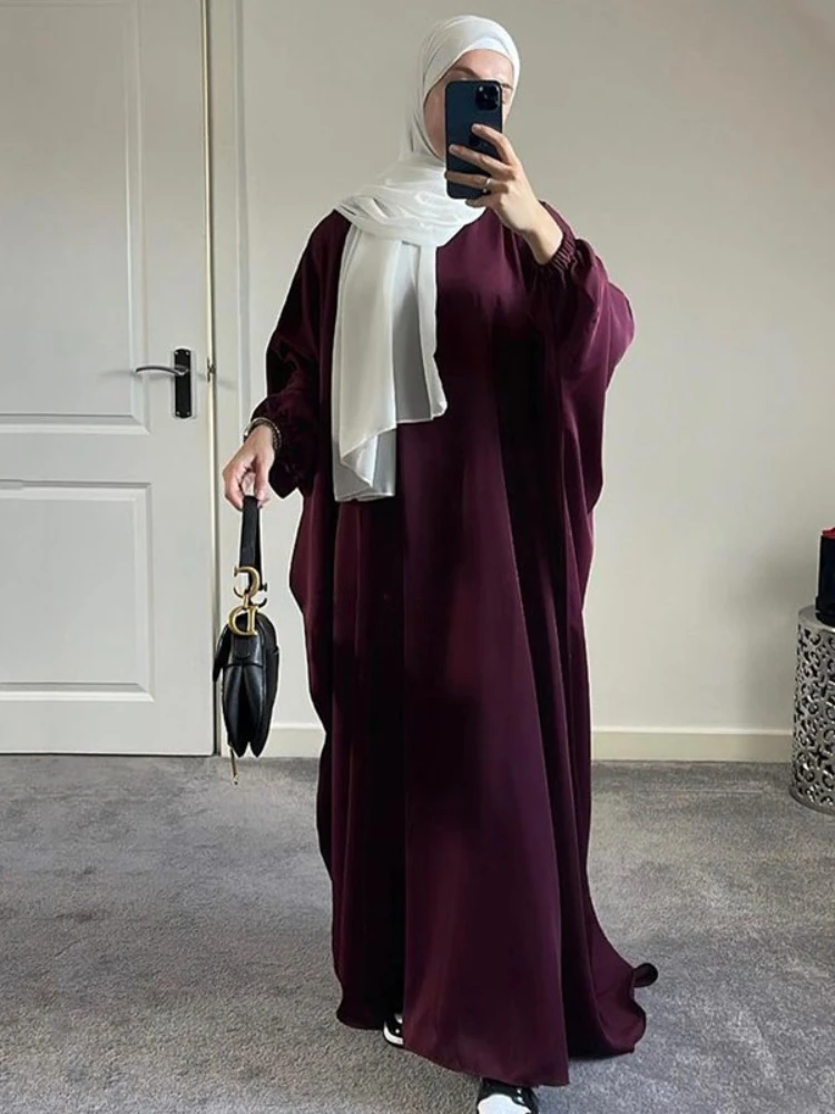 Kadınlar için Jilbabs Namaz Konfeksiyon Müslüman Gevşek Abaya Khimar Elbise Türkiye Jilbab Ramazan Bayram İslam Giyim Djellaba Burka Peçe - 3