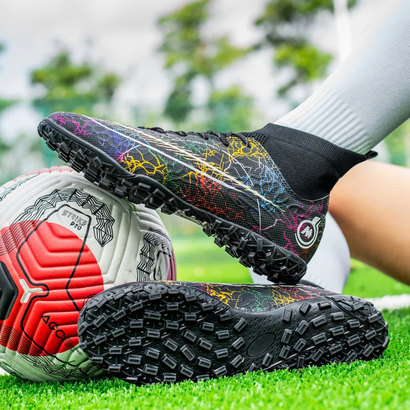 Kaliteli Messi futbol kramponları Futsal kaymaz futbol ayakkabıları Toptan Sociaty Chuteira Campo Cleats Eğitim Ayakkabı Kadın TF / AG - 1