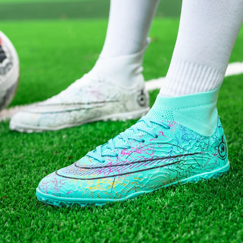 Kaliteli Messi futbol kramponları Futsal kaymaz futbol ayakkabıları Toptan Sociaty Chuteira Campo Cleats Eğitim Ayakkabı Kadın TF / AG - 2