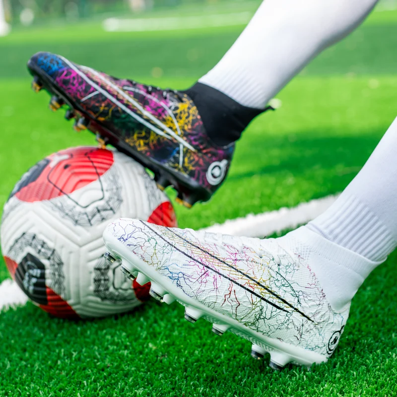 Kaliteli Messi futbol kramponları Futsal kaymaz futbol ayakkabıları Toptan Sociaty Chuteira Campo Cleats Eğitim Ayakkabı Kadın TF / AG - 4