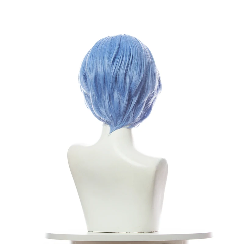 L-email peruk Sentetik Saç EVA Ayanami Rei Cosplay Peruk Anime EVA Peruk 100cm Uzun Mavi Gevşek Dalgalı Kadınlar İsıya Dayanıklı Peruk - 4