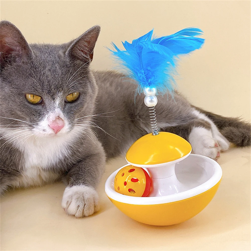 Interaktif Kedi Oyuncak Yeni Tumbler Haddeleme Peri Tüy Çan Komik Yaratıcı Sopa Çan Topu Kedi Eğlence Oyuncaklar Pet Malzemeleri - 3