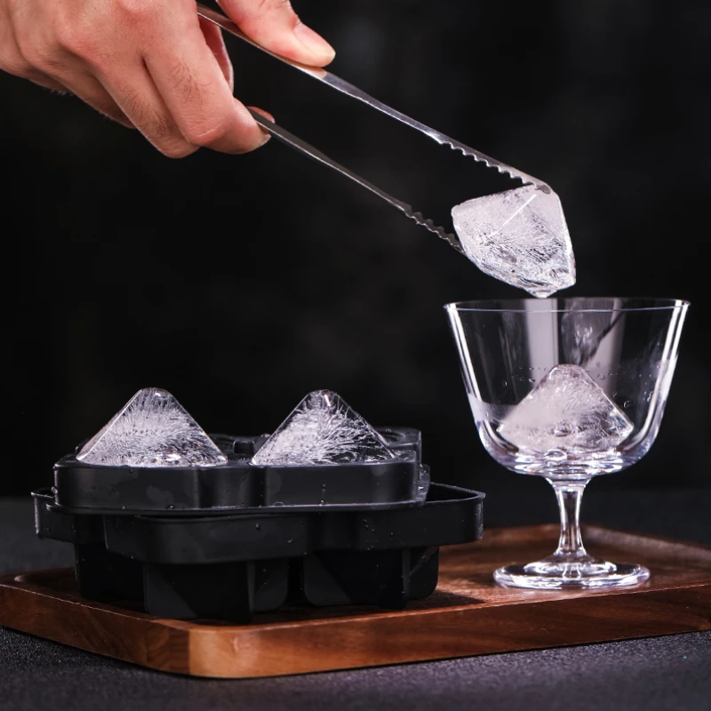 Elmas Şekilli Buz Küpü Kalıp Tepsisi silikon kalıp Buz Küpü Makinesi Viski Şarap Kokteyl Buz küp tepsiler Kalıpları Kapaklı Bar Aracı - 1