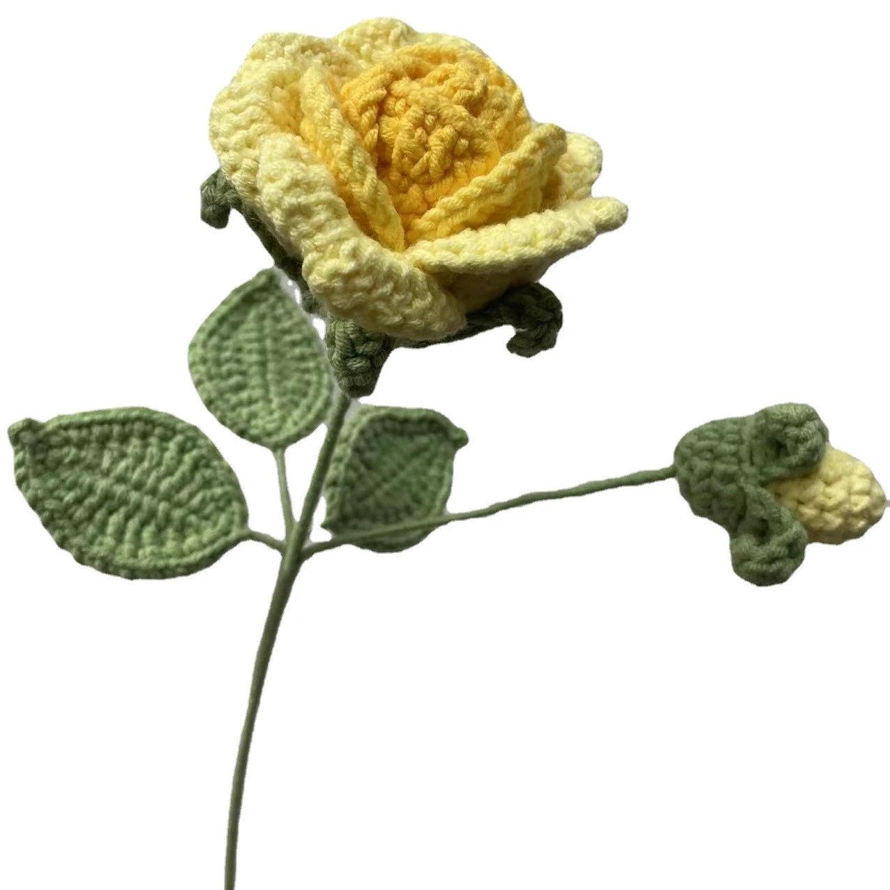 10 Dalları gül buketi DIY Simülasyon Çiçekler Kademeli Renk Örgü Güller Tomurcuk Ebedi Çiçekler Hediye Ev Düğün Parti Dekor - 1