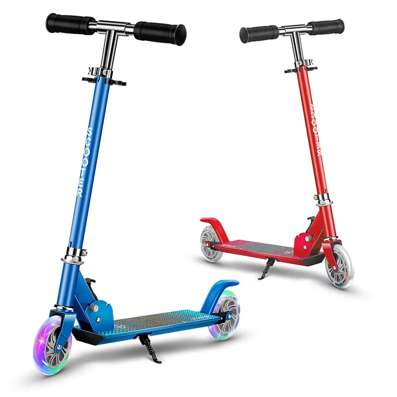 2023 Yeni çocuk scooter alüminyum alaşımlı arabası çok vites ayarı ayak desteği ile - 0