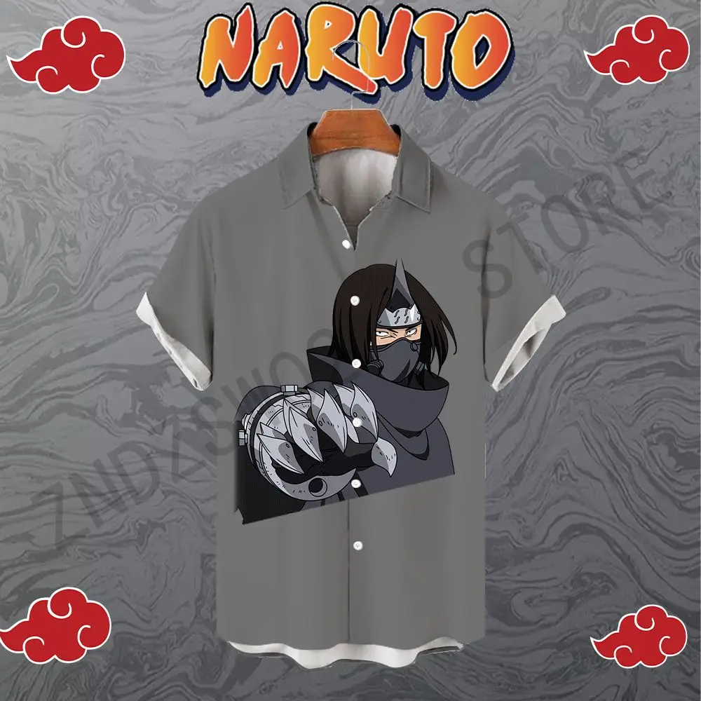 Naruto Sahil Gezisi erkek gömleği 2023 5XL Serin Büyük Boy Anime Streetwear Kısa Kollu Harajuku Yüksek Kaliteli Yaz Y2k Moda - 2