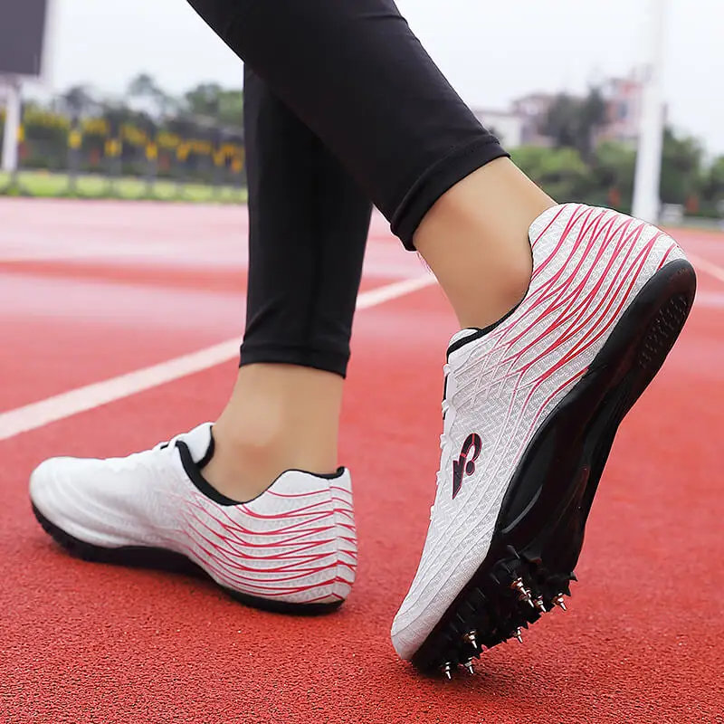 ZHENZU Erkek Kadın Erkek Atletizm spor ayakkabılar Sivri Atlet Koşu Takip Atlama Sneakers Kızlar Çivili Ayakkabı - 4