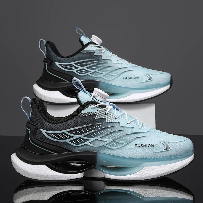 Unisex erkek koşu ayakkabıları Yeni Moda Döner Düğme Sneakers kadın Kalın Taban koşu ayakkabıları Açık Çift Sokak Zapatos2023 - 0