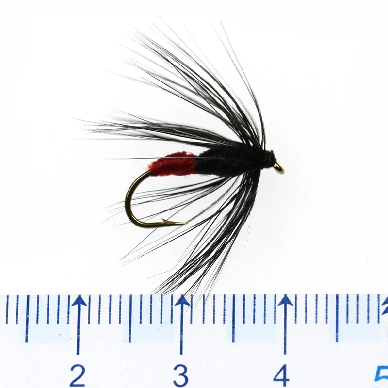 ICERIO 12 ADET Kırmızı / Yeşil / Siyah Karınca Kuru Sinek Alabalık Balıkçılık Cazibesi Yemler #10 - 2