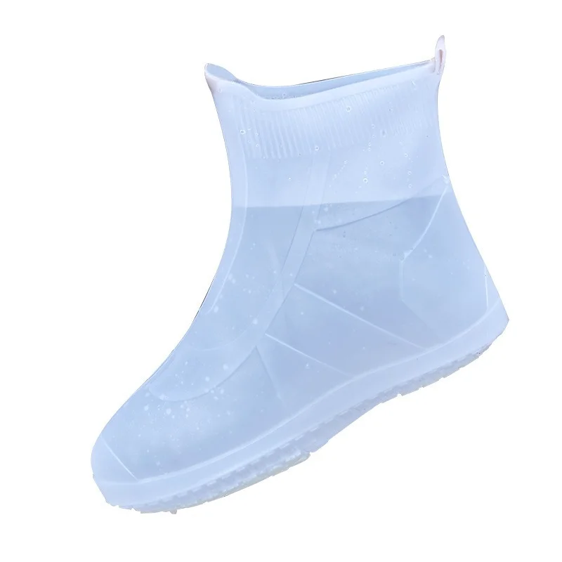En iyi Çizmeler Su Geçirmez Ayakkabı Kapağı Açık Yağmurlu Günler Silikon Malzeme Unisex Ayakkabı Koruyucuları kaymaz Kullanımlık yağmur çizmeleri Kapak - 2