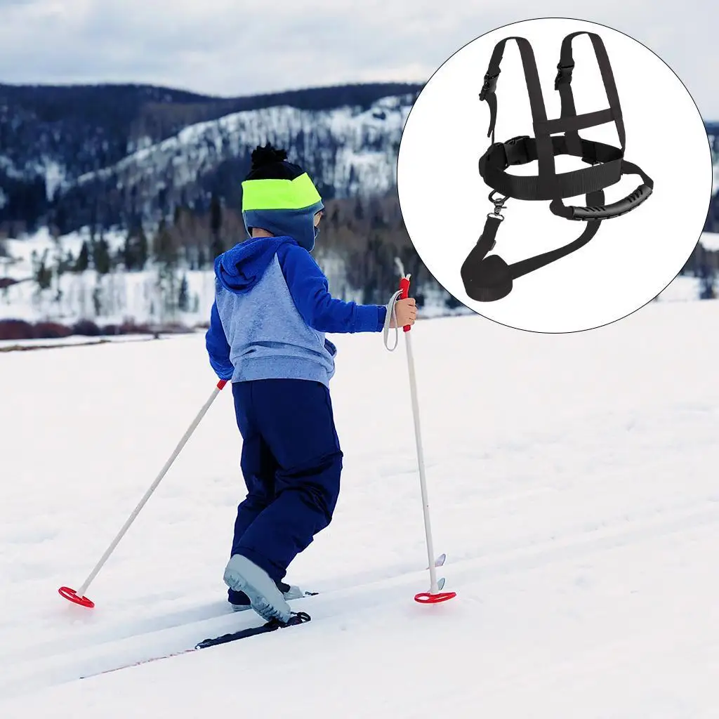 Çocuklar Kayak Omuz Koşum Toddler Acemi Kayak Tasma Kış Spor Eğitmeni Mavi - 2