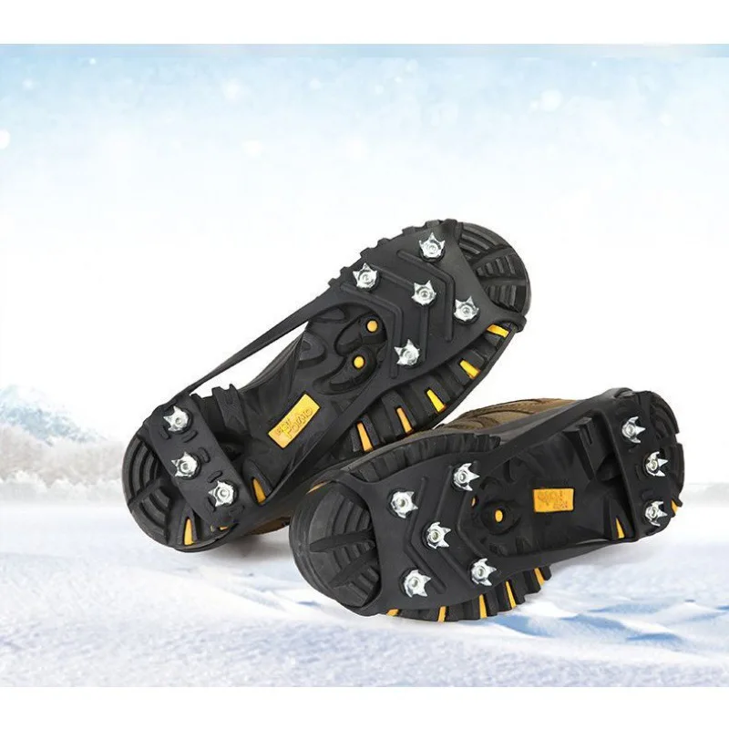 1 Çift Profesyonel Tırmanma Krampon 8 Çiviler Anti-Skid Buz Kar Kamp yürüyüş ayakkabısı Başak Kavrama Kış Açık Ekipman - 1