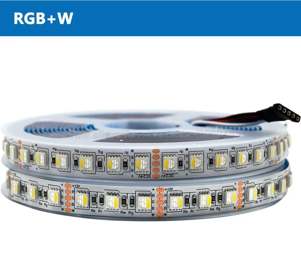 SMD 5050 RGBW RGBWW 4 in 1 LED Şerit 60 84 96 120 LEDs / m DC12V DC24V LED Çip IP20 IP65 su geçirmez LED Bant Halat Şerit Aydınlatma - 4
